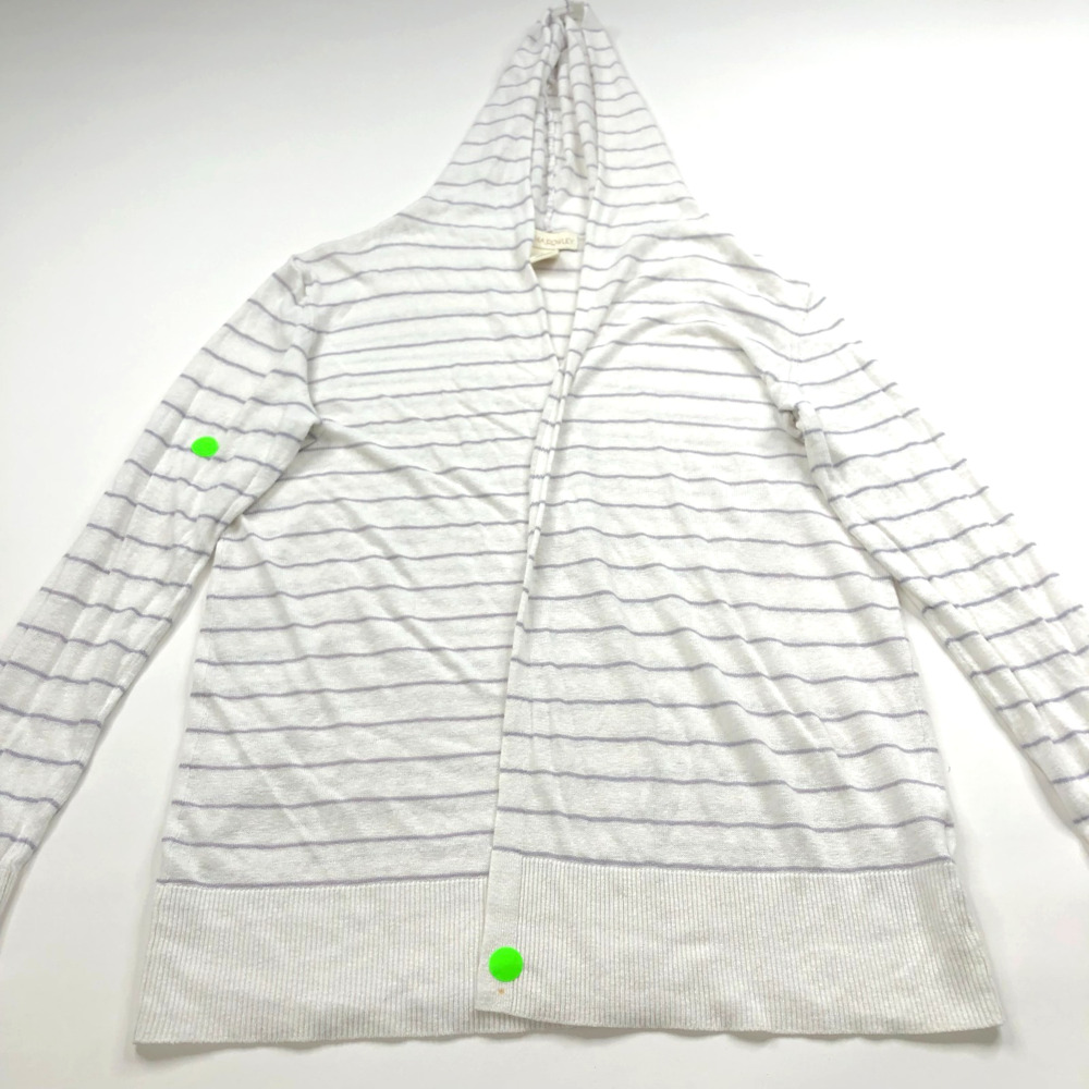 Cynthia Rowley Medium Linen Rayon Open Cardigan Sweater Purple White PLS READ